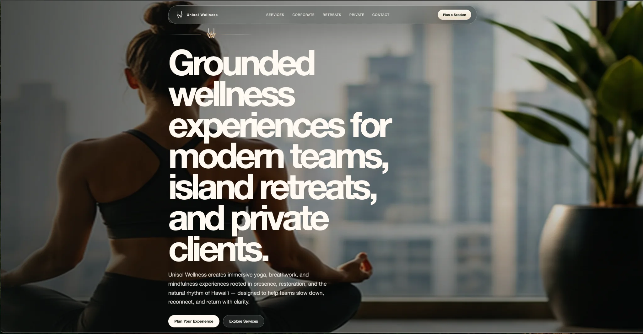 Unisol Wellness website example